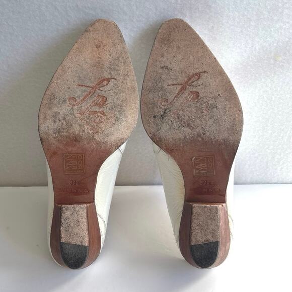 Free People New Frontier Western Mules White Patent 39.5 US SIZE 9.5 - Picture 7 of 10